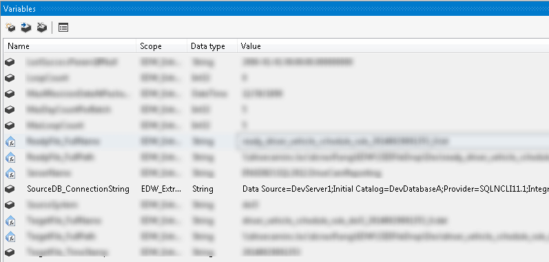 parse SSIS connection string with expression